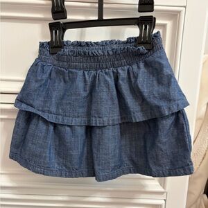 jumping beans Blue Denim-Style Tiered Ruffle Skirt